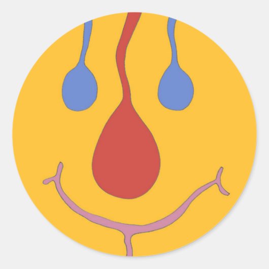 HAPPY RONDE STICKER (Voorkant)