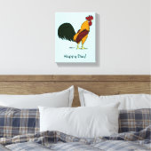 Happy Rooster Canvas Afdruk (Insitu (Slaapkamer))