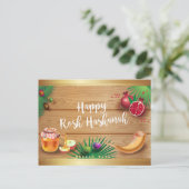 Happy Rosh Hashanah Jewish New Year Honey & Apple Briefkaart (Staand voorkant)