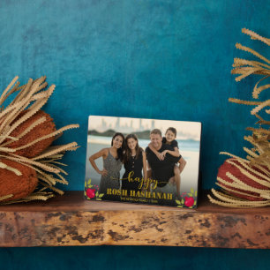 Happy Rosh Hashanah Luxury Gold Script Foto Fotoplaat