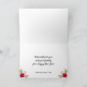 Happy Rosh Hashanah Luxury Gold Script Foto Kaart (Binnen)