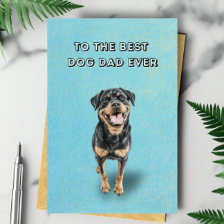 Happy Rottweiler Beste Hondenvader Ooit Vaderdag Kaart