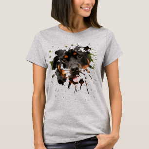 Happy Rottweiler gros plan T-shirt