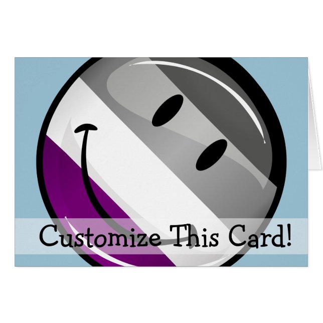 Happy Round Asexual Flag (Voorkant Horizontaal)