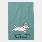 Happy Runing Jack Russell Terrier - aangepaste tek Theedoek (Verticaal)