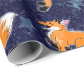 Happy Running Fox Wrapping Paper Cadeaupapier (Rol Hoek)