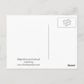 Happy Running Greyhound Dog Art Briefkaart (Achterkant)