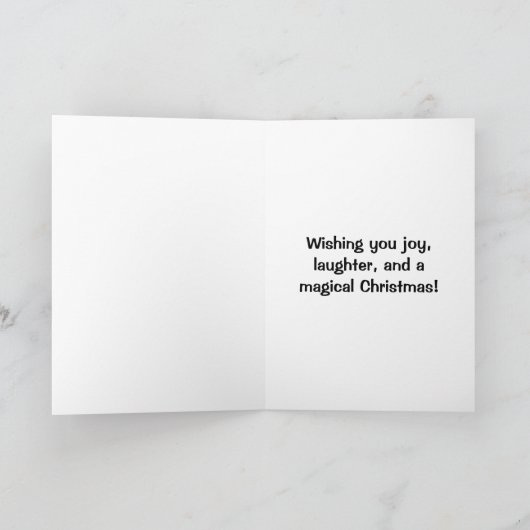 Happy Running Kerstman Kaart (Binnen)