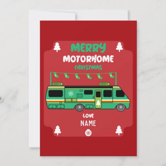 Happy RV Motorhom Xmas Bedankkaart (Voorkant)