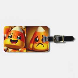 Happy Sad Candy Corn Bagagelabel