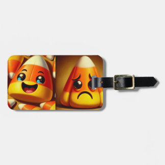 Happy Sad Candy Corn Bagagelabel