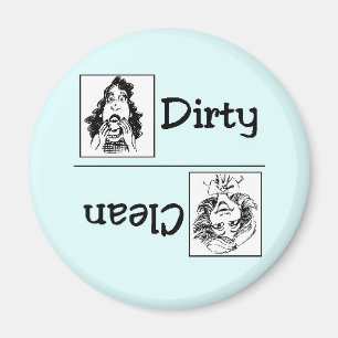 Happy/Sad Clean Dirty Dishwasmachine Magnet Magneet