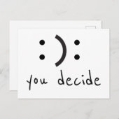 Happy Sad je besluit Briefkaart (Voorkant / Achterkant)