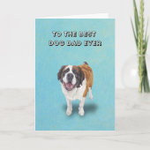 Happy Saint Bernard Beste vader ooit Vaderdag Kaart (Voorkant)