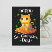Happy Saint Catricks Day St Patricks Irish Leprech Kaart (Staand voorkant)