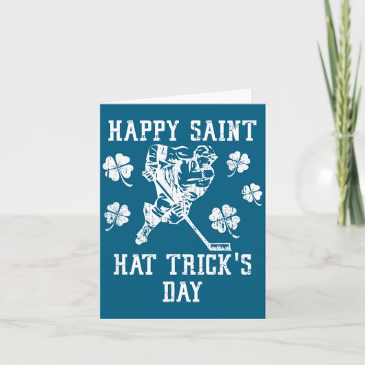 Happy Saint Hat Trick's Day St Patricks Day Funny  Kaart (Voorkant)