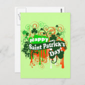 Happy Saint Patricks Day Briefkaart (Voorkant / Achterkant)