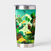 Happy Saint Patrick's Day colorful Geïsoleerde Drinkbeker (Rechts)