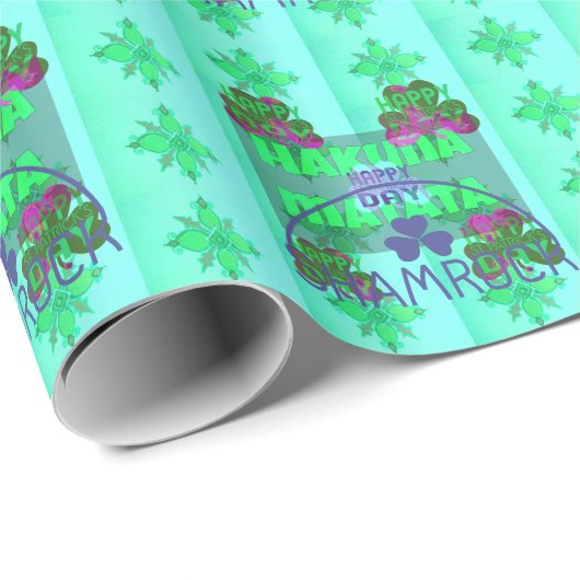 Happy Saint Patrick's Day Hakuna Matata Art Print Cadeaupapier (Rol Hoek)