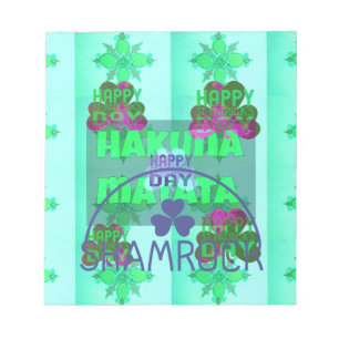 Happy Saint Patrick's Day Hakuna Matata Art Print Notitieblok