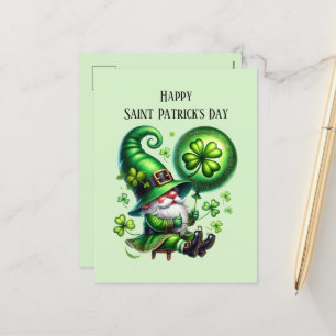 Happy Saint Patrick's Day kabouter Feestdagenkaart