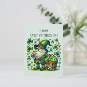 Happy Saint Patrick's Day kabouter tekst toevoegen Feestdagenkaart (Staand voorkant)