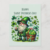 Happy Saint Patrick's Day kabouter tekst toevoegen Feestdagenkaart (Voorkant)