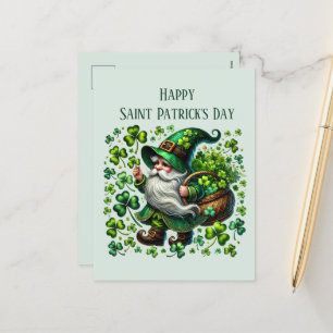 Happy Saint Patrick's Day kabouter tekst toevoegen Feestdagenkaart