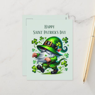 Happy Saint Patrick's Day kabouter tekst toevoegen Feestdagenkaart