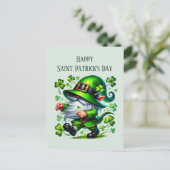 Happy Saint Patrick's Day kabouter tekst toevoegen Feestdagenkaart (Staand voorkant)