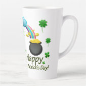 Happy Saint Patrick's Day Leprechaun Rainbow Latte Mok (Rechts)