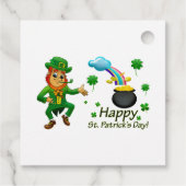 Happy Saint Patrick's Day Leprechaun Rainbow Napki Bedankjes Labels (Achterkant)