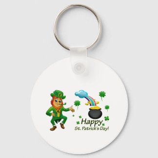 Happy Saint Patrick's Day Leprechaun Rainbow  Sleutelhanger