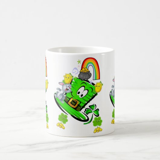 Happy Saint Patrick's Day Rabbit Rainbow Mug  (Centre)