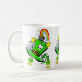 Happy Saint Patrick's Day Rabbit Rainbow Mug (Gauche)