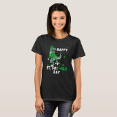 Happy Saint Patricks Pat Rex Day T Rex Dinosaur Ki T-shirt (Voorkant volledig)