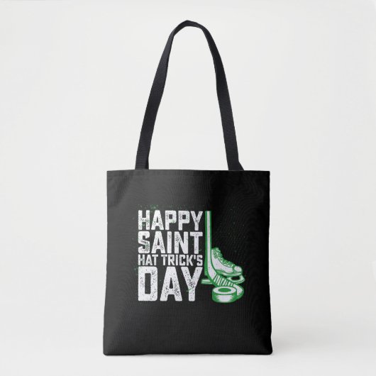 Happy Saint Pet Trick's Day Ice Hockey St Patricks Draagtas (Voorkant)