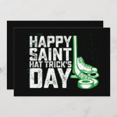 Happy Saint Pet Trick's Day Ice Hockey St Patricks Kaart (Voorkant / Achterkant)