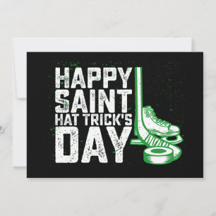 Happy Saint Pet Trick's Day Ice Hockey St Patricks Kaart