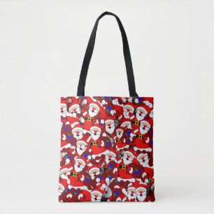 happy santa canvas tas