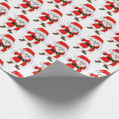 Happy Santa Claus baby Cadeaupapier (Hoek)