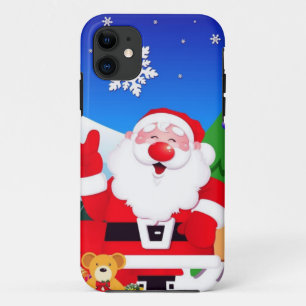 Happy Santa Claus Cartoon iPhone 11 Hoesje