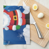 Happy Santa Claus en Snowman Theedoek (Quarter Fold)