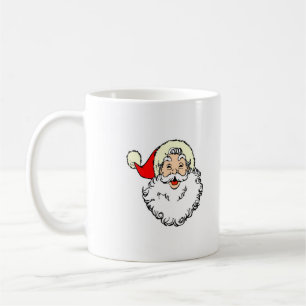 Happy Santa Claus Face Cartoon Koffiemok