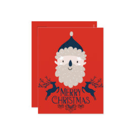 Happy Santa Claus Merry Red Briefkaarten
