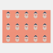 Happy Santa Claus Pattern Wrapping Paper (Voorkant 3)