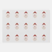 Happy Santa Claus Pattern Wrapping Paper (Voorkant)