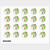 Happy Santa Clause T-shirts en cadeautjes Ronde Sticker (Vel)