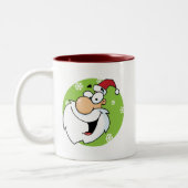 Happy Santa Clause T-shirts en cadeautjes Tweekleurige Koffiemok (Links)