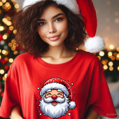 Happy Santa Face voor kerstvieringen T-shirt